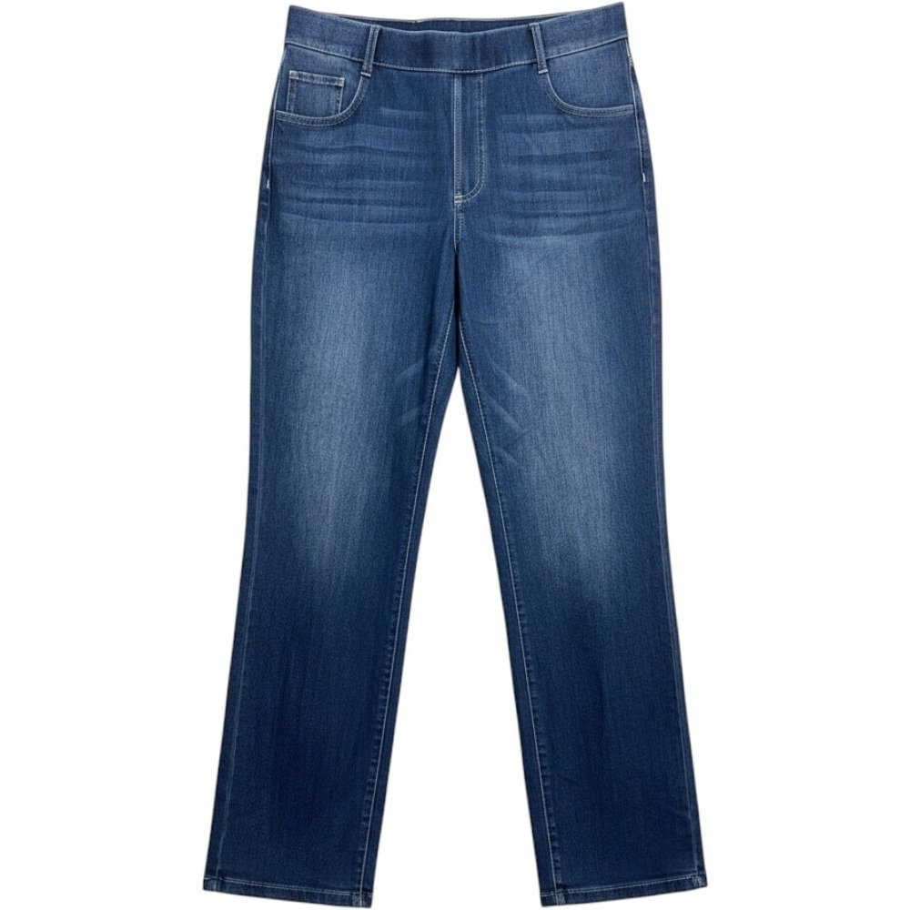 Halara Denim Pants Womens Blue Dark Wash Pull On High Rise Stretch Straight Jean
